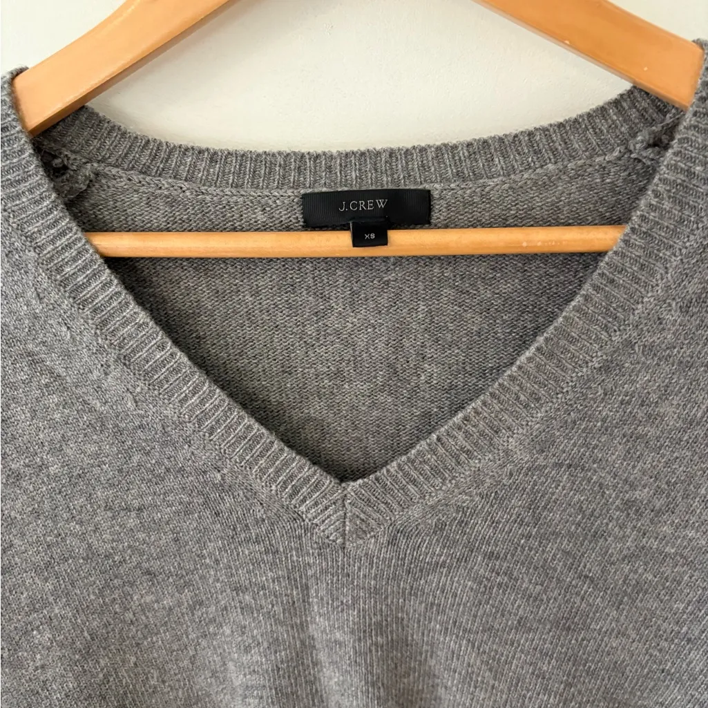 J. Crew Wool Blend Leather Arm Patch Sweater. Size XS. - Image 3