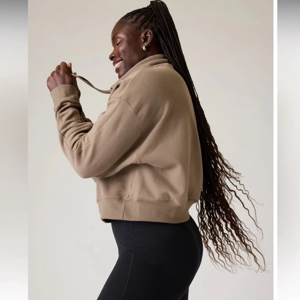 Athleta x Alicia Keys KEYS RETROPLUSH SWEATSHIRT NWOT XL Pyrite color - Image 3