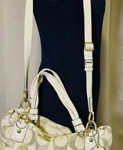 Kristin Lurex Champagne Woven Hobo Shoulder Bag Purse 16806 - Image 2