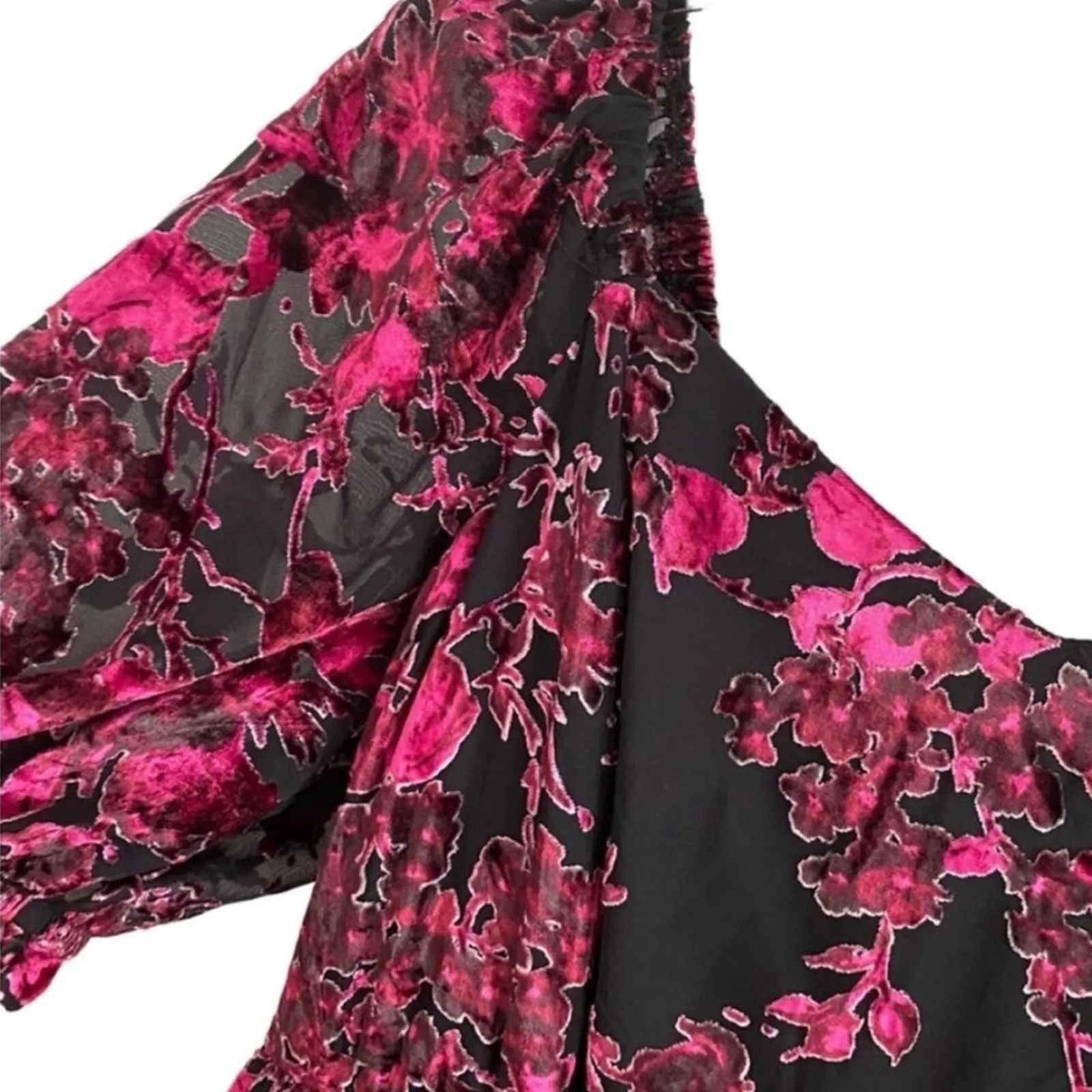 Torrid Cocktail Dress 16 Retro Plus Semi Formal Velvet Burnout Babydoll Swing - Image 8