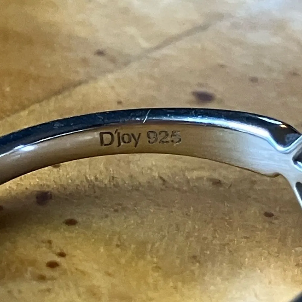 Natural Green Diamond Sterling Silver Ring Size 6 - Image 5