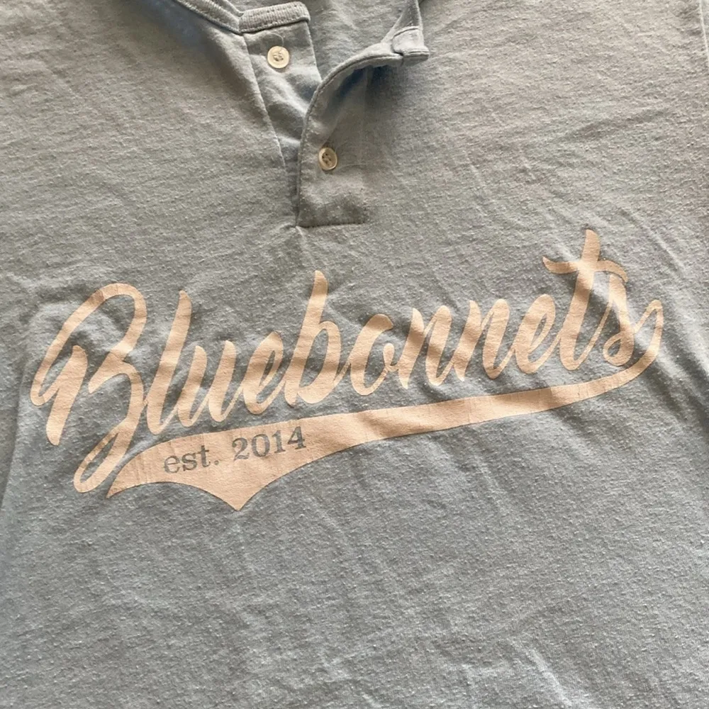 Augusta Texas Bluebonnets Baseball T-Shirt Shirt Unisex Small Pale Blue GUC - Image 2