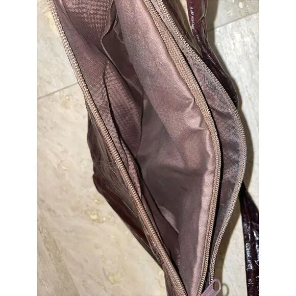 Women's Unbranded Genuine EEL Skin‎ Dark Brown Shoulder Bag 14"x8"x3.5" - Image 5