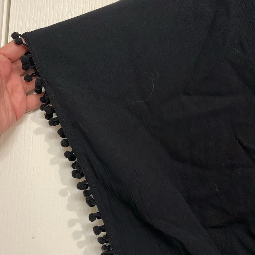 Women's Francesca’s Black w/ Pink Embroidery Boho Cover Up Swimsuit Size Large - Image 6