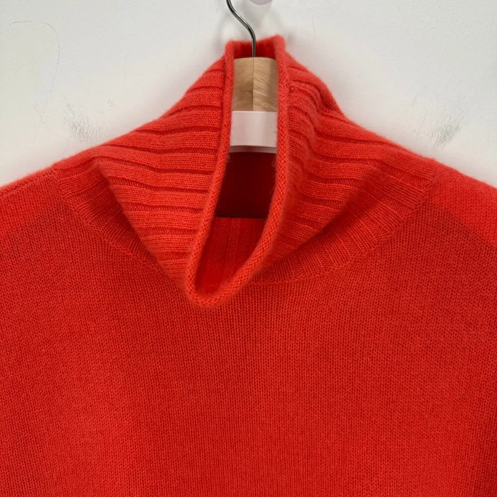 Charter Club Luxury Cashmere Mockneck Sweater Red Holiday Relaxed Boxy Medium - Image 5