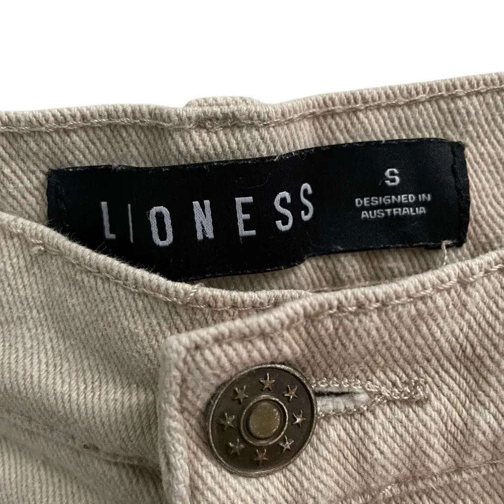 Lioness Miami Vice Pants Beige Women’s S Wide Leg Cargo Baggy Fit Barrel - Image 8