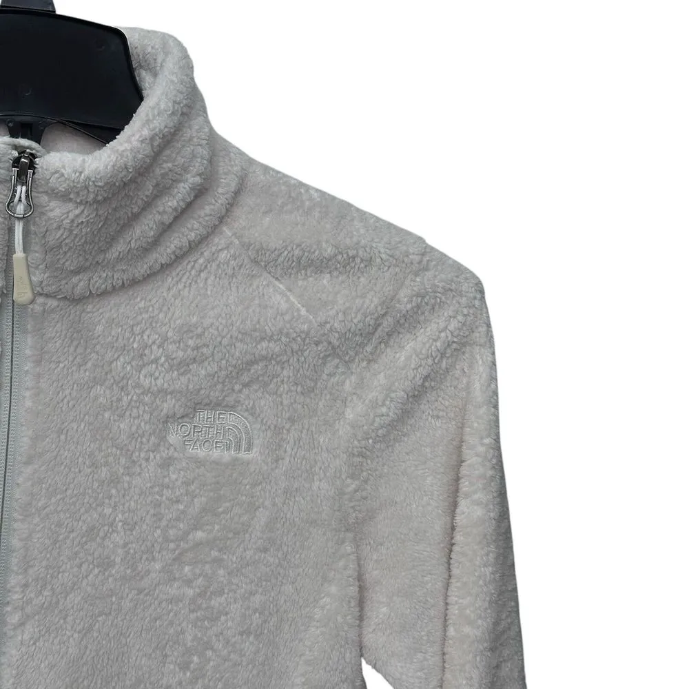 North Face Jacket Womens S Ivory‎ Osito Fleece Teddy Fuzzy High Pile Zip Sweater - Image 3