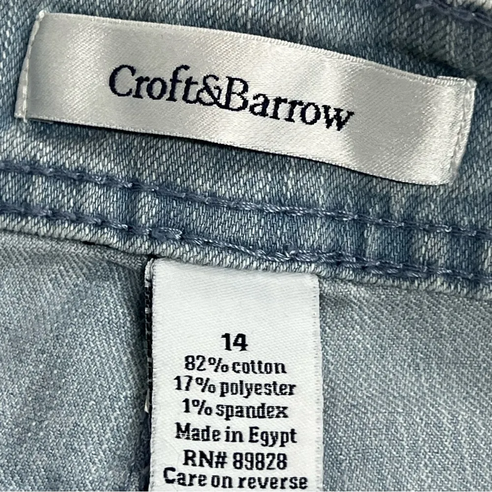 NWT Croft & Barrow Denim bottoms Women's Size 14 natural fit - Image 3