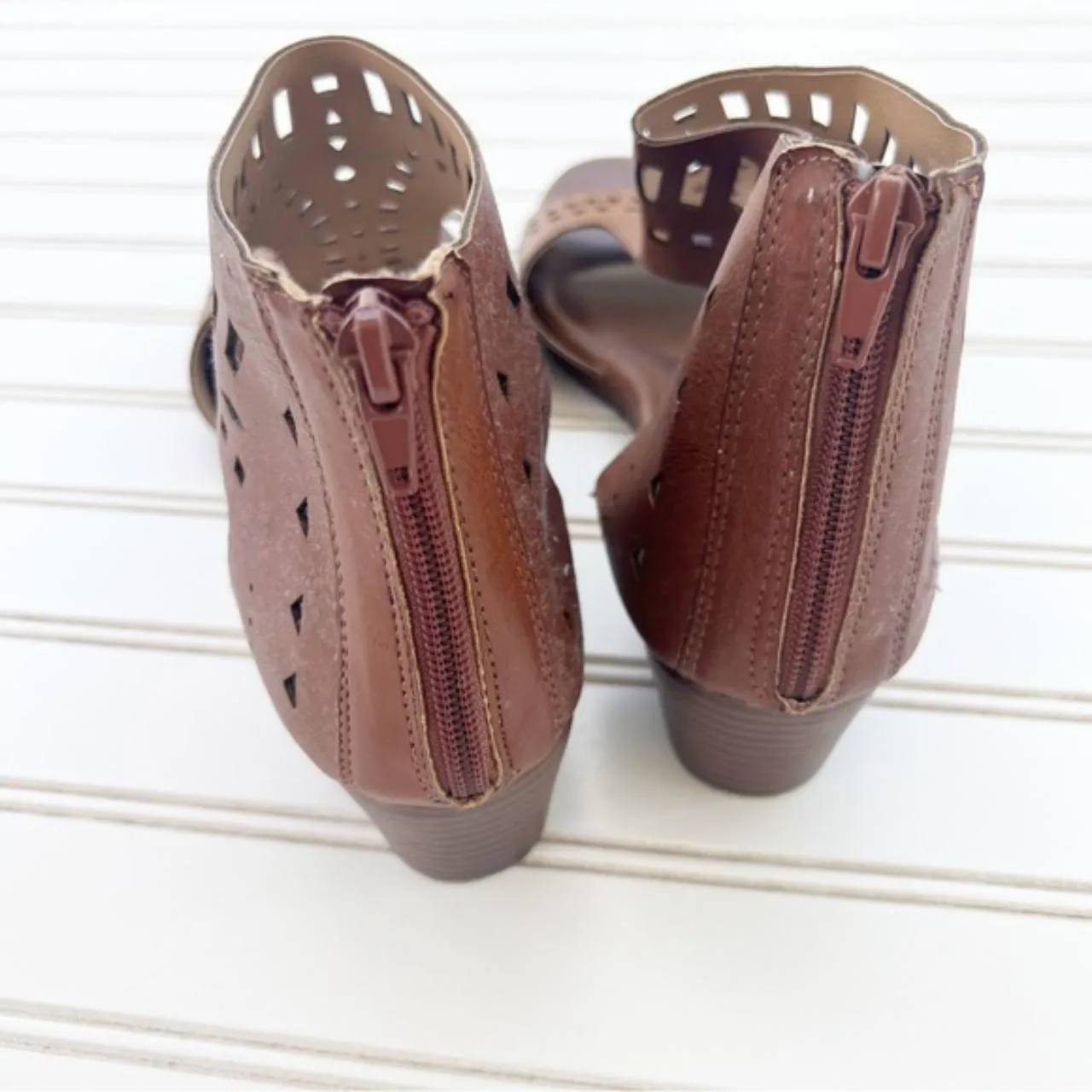 dexflex comfort  Brown Wedge Sandals - Image 4