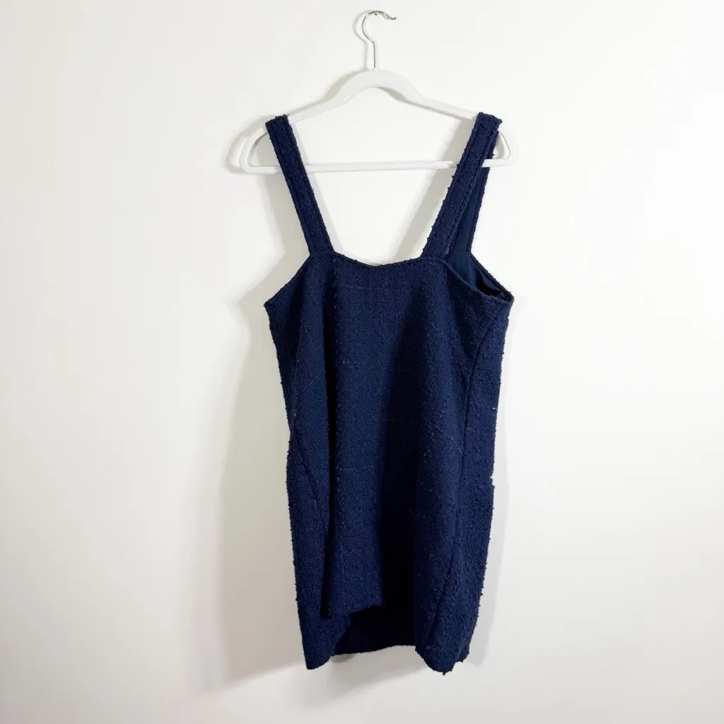 NWT Abercrombie Tweed Mini Dress Navy Blue Large - Image 5