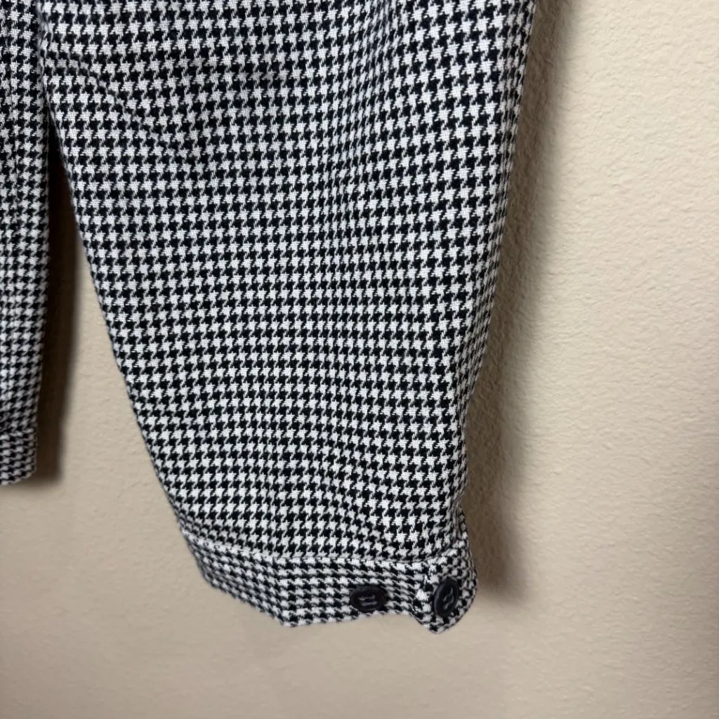 LOFT Houndstooth Checked Cropped Trousers Pants Ann Style Size 6 - Image 6
