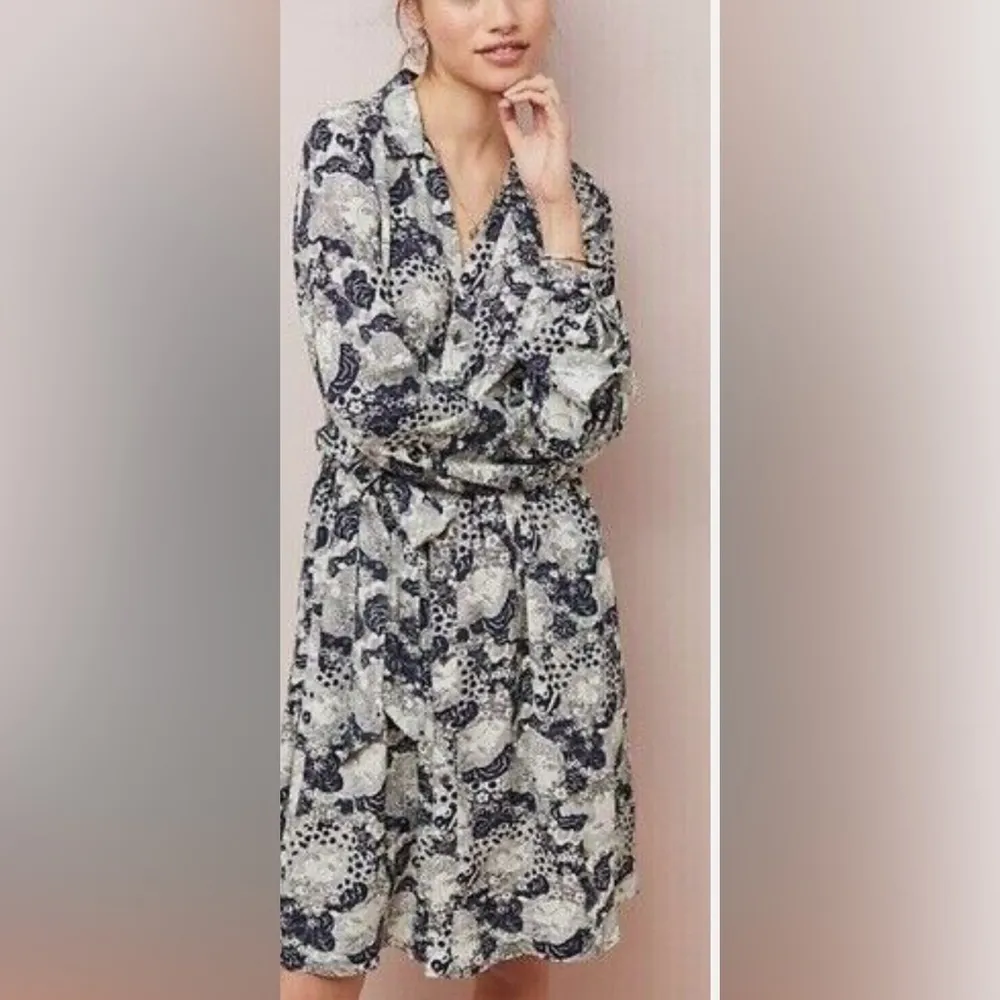 ANTHROPOLOGIE Black and White Patterned Dress 🖤🤍 - Image 5