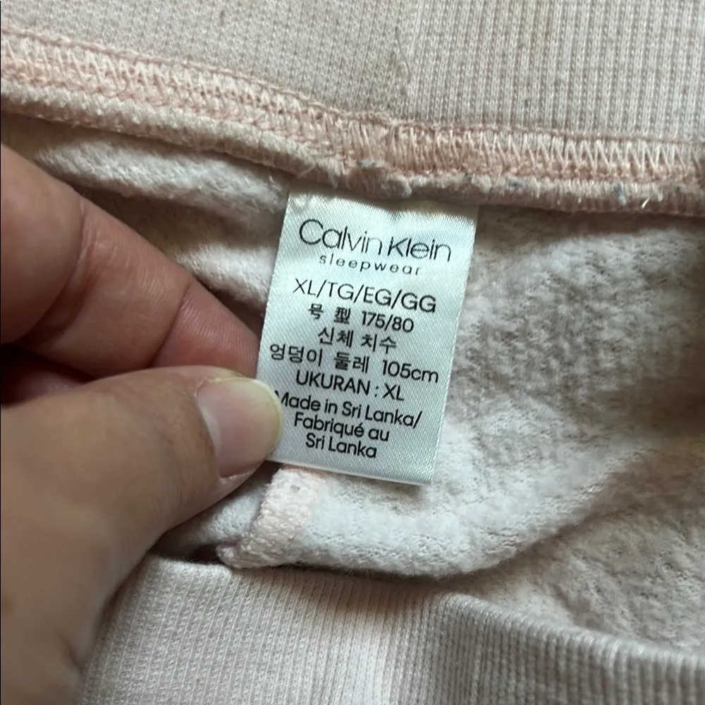 Calvin Klein  Pink Sweatpants Relaxed Fit Elastic Cuffs - Image 2