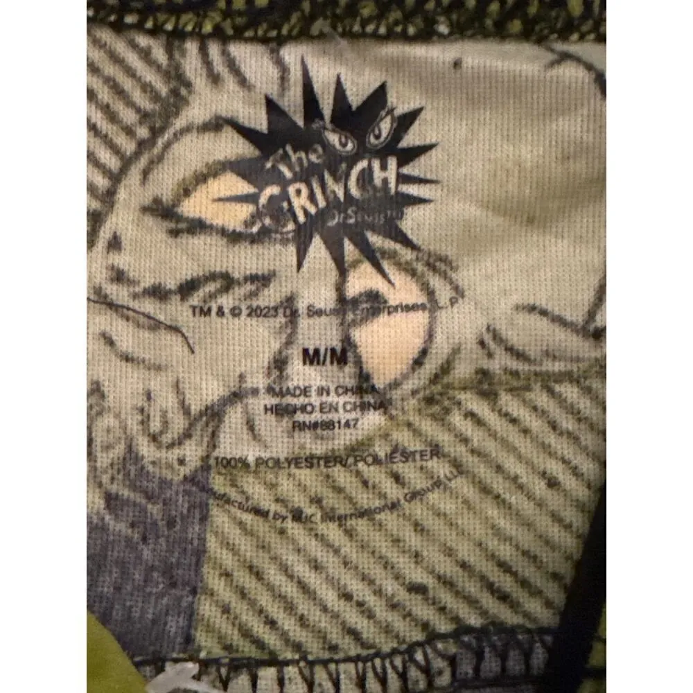 Dr. Seuss The Grinch Plaid‎ Christmas 2 piece Pajama Set Women's Medium NWT - Image 14