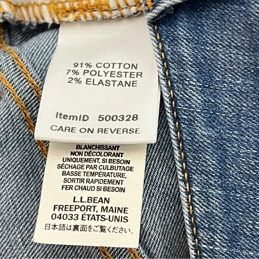 L.L. Bean Women Classic Fit High Rise Jeans Size 12 Straight Leg - Image 9