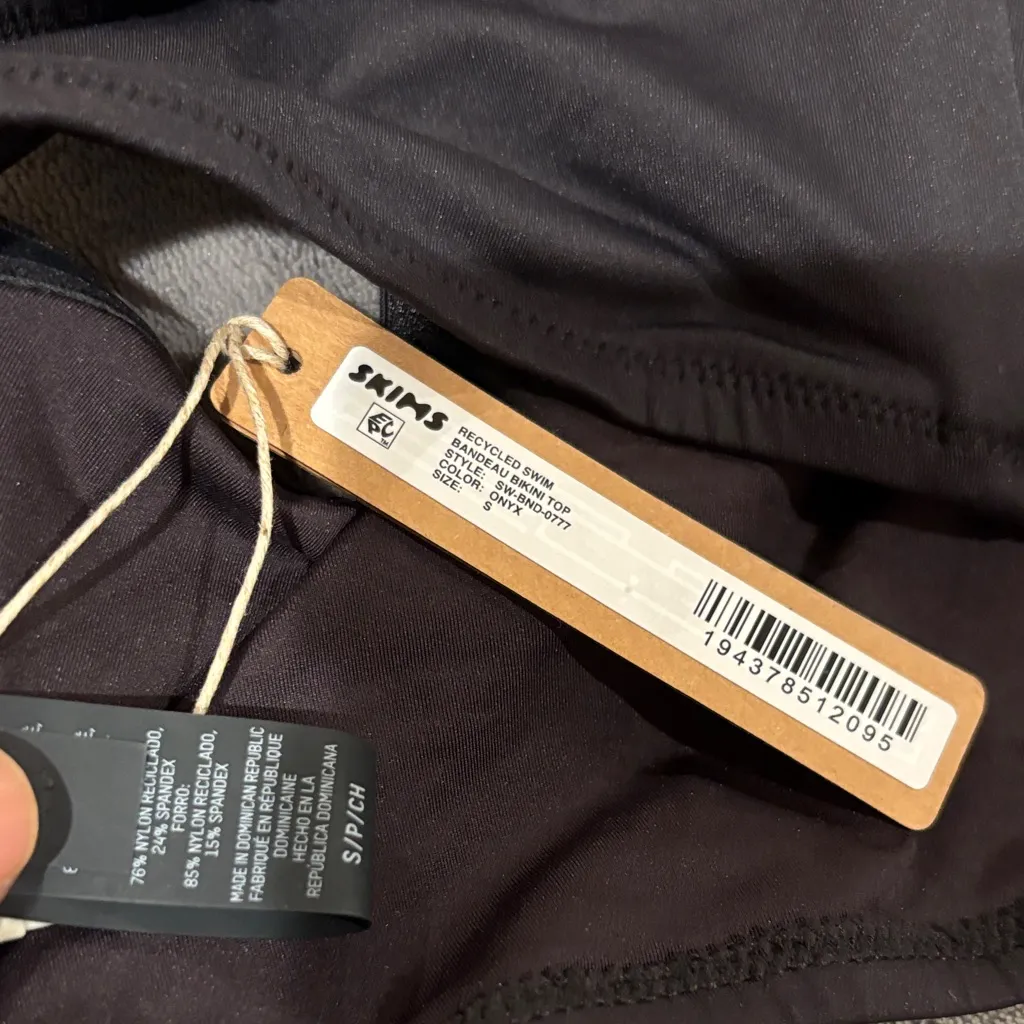 SKIMS Black Bikini Top - Image 3