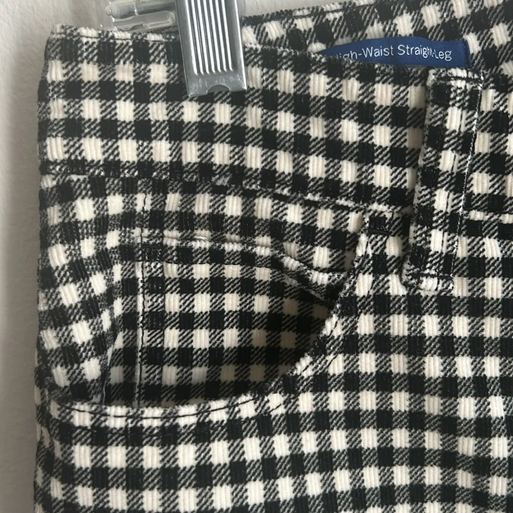 Talbots High Waist Straight Leg Buffalo Plaid Corduroy Pants Size 2 - Image 4