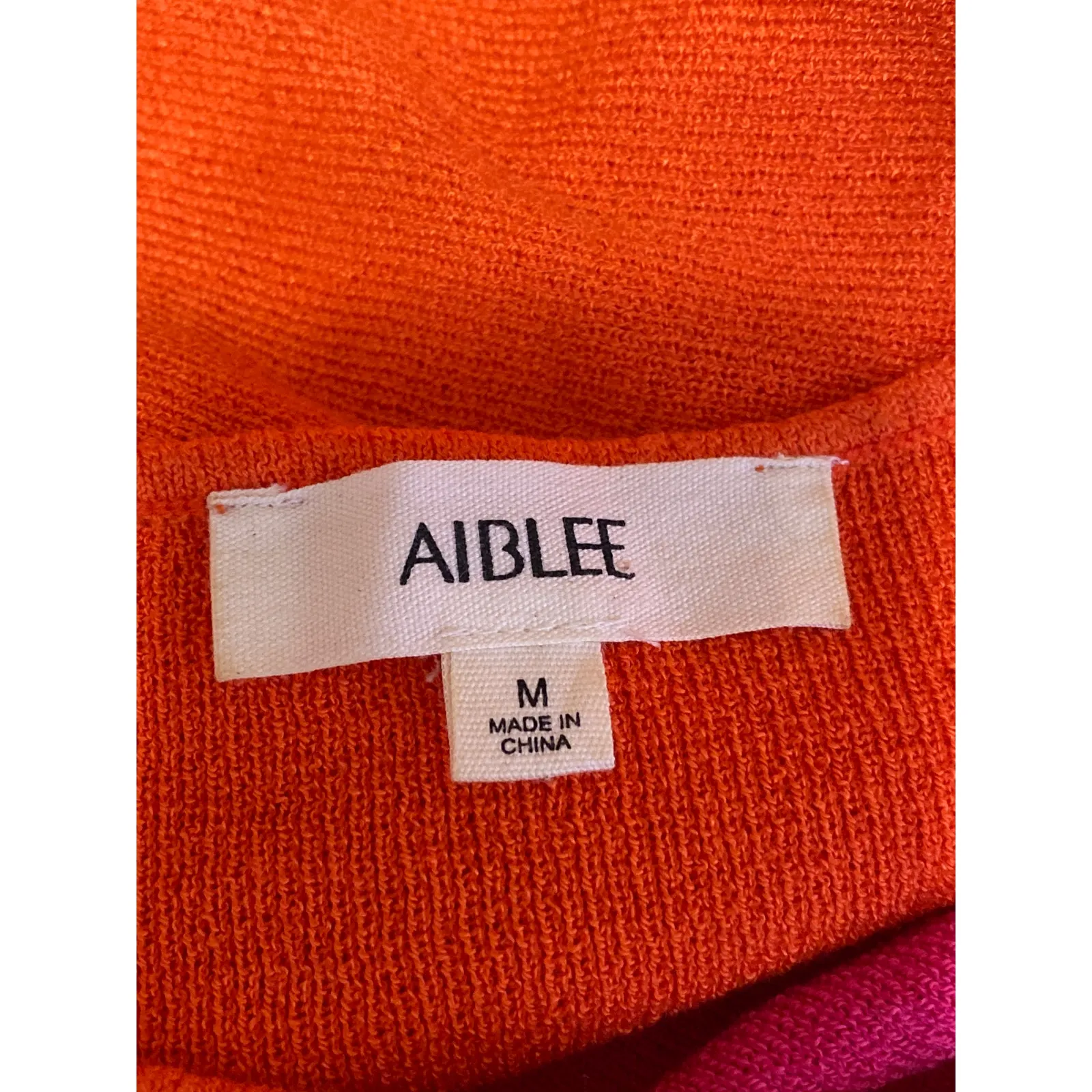 Aiblee Orange Pink Colorblock Cut Out Sleeveless V Neck Maxi bodycon Dress Sz M Size M - Image 3