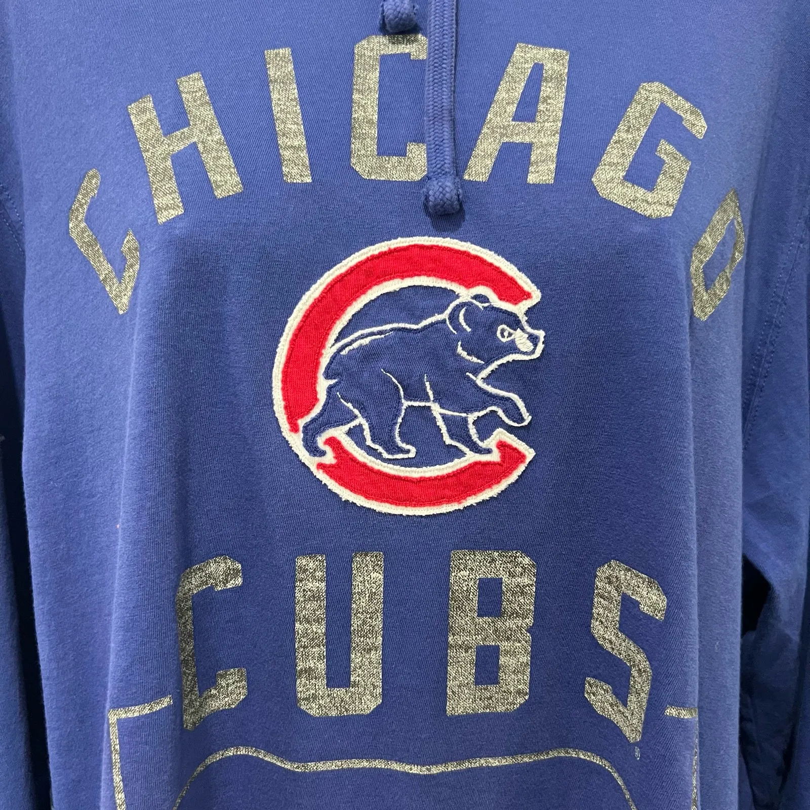 Chicago Cubs Blue Red ‘47 Brand MLB Baseball Lightweight Hoodie size L Unisex - Image 3