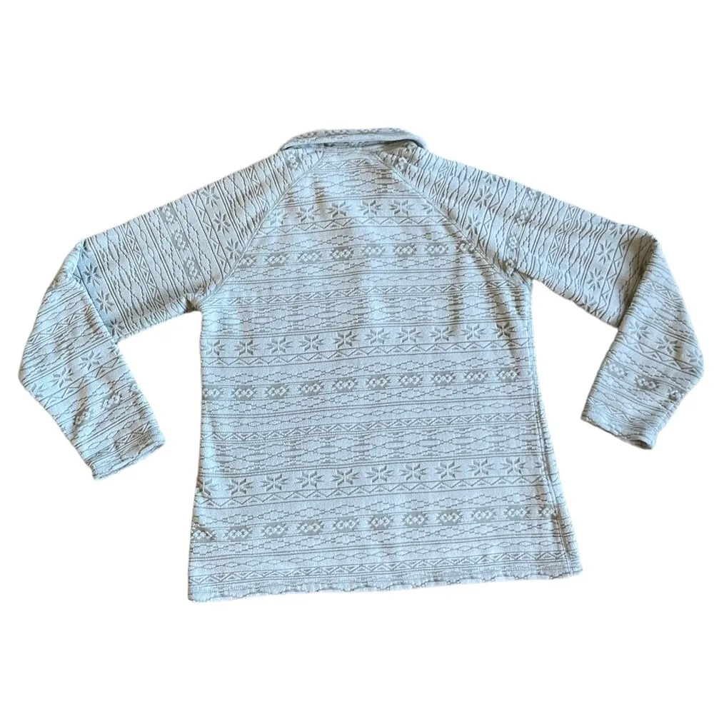 EDDIE BAUER Womens Aztec Southwest Pattern Quarter Zip Fleece Pullover Size M A5 - Image 10