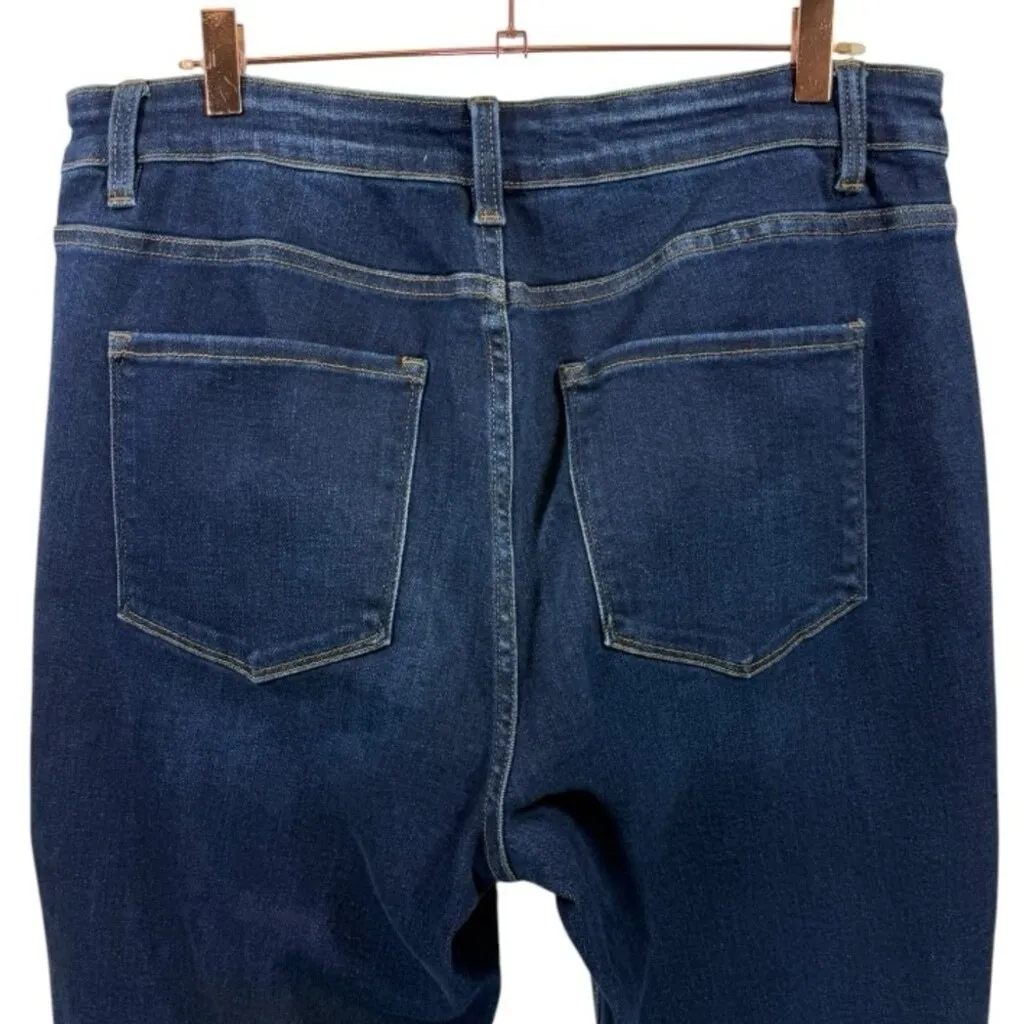 NWT Vervet High Rise Step Raw Hem Crop Flare Jeans Size 18 Denim Casual Festival Blue - Image 8