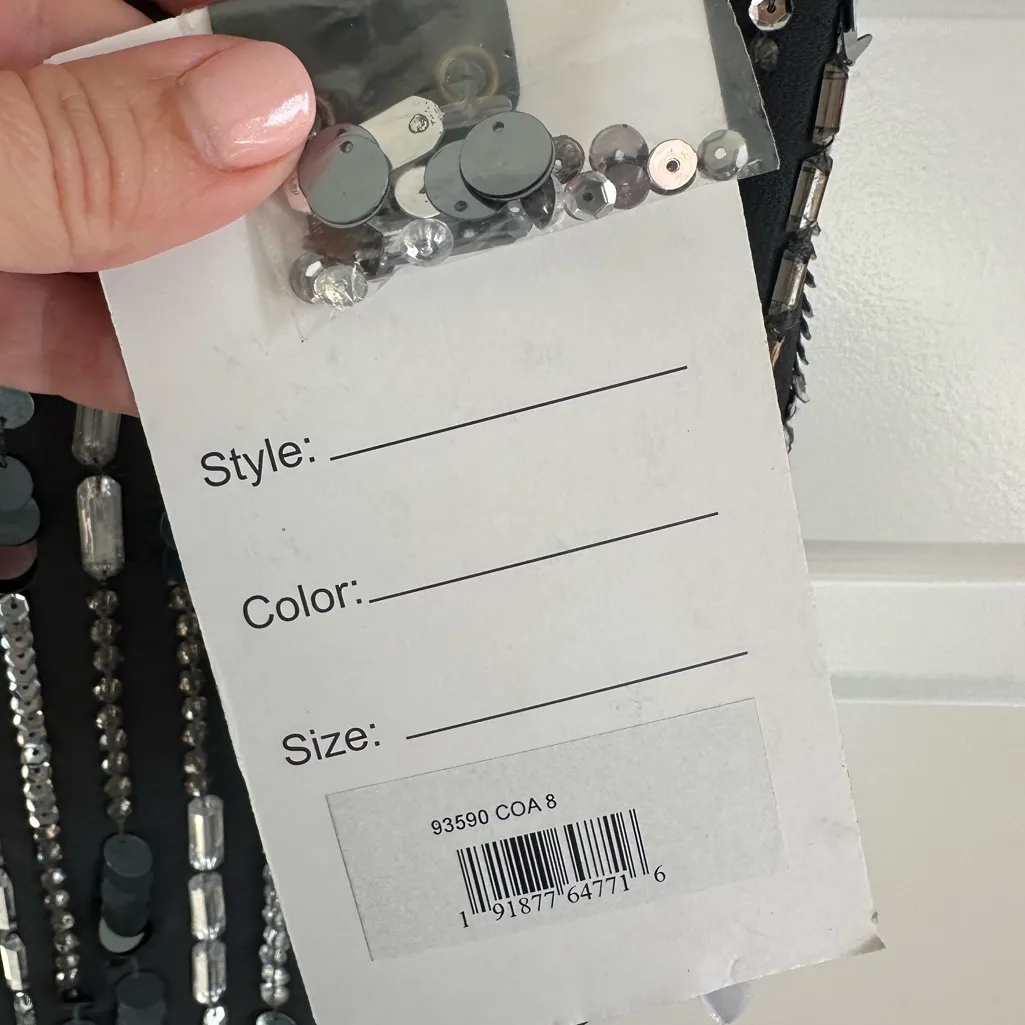 Mac Duggal 93590 - Embellished Long Sleeve High Neck Sequin Styled Dress- NWT - Image 7