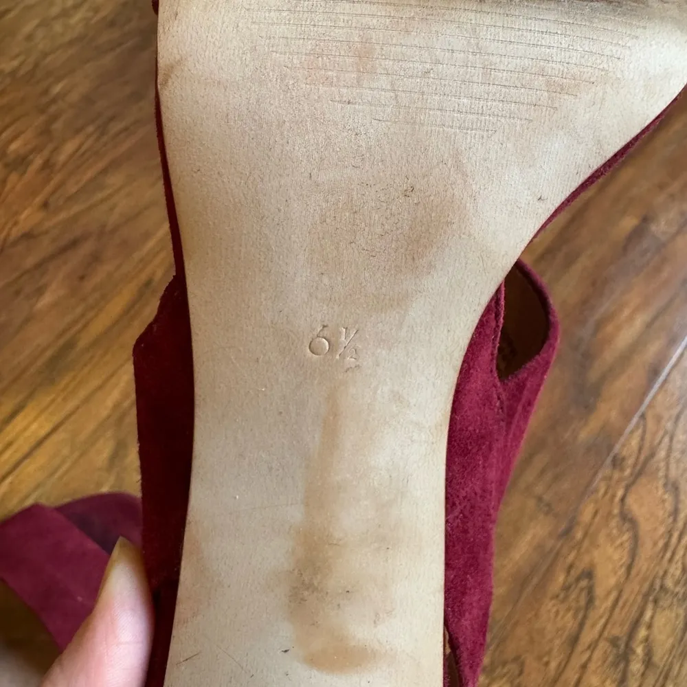 Madewell Octavia Suede Sandals in Dark Cabernet Size 6.5 - Image 8