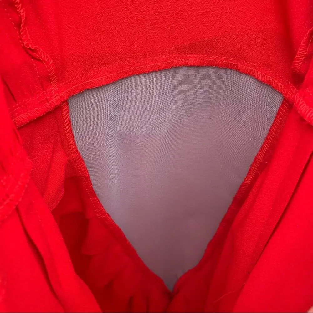 Vintage 80s Red All That Jazz wiggle dress belted ruched hips Size 7 - Image 12