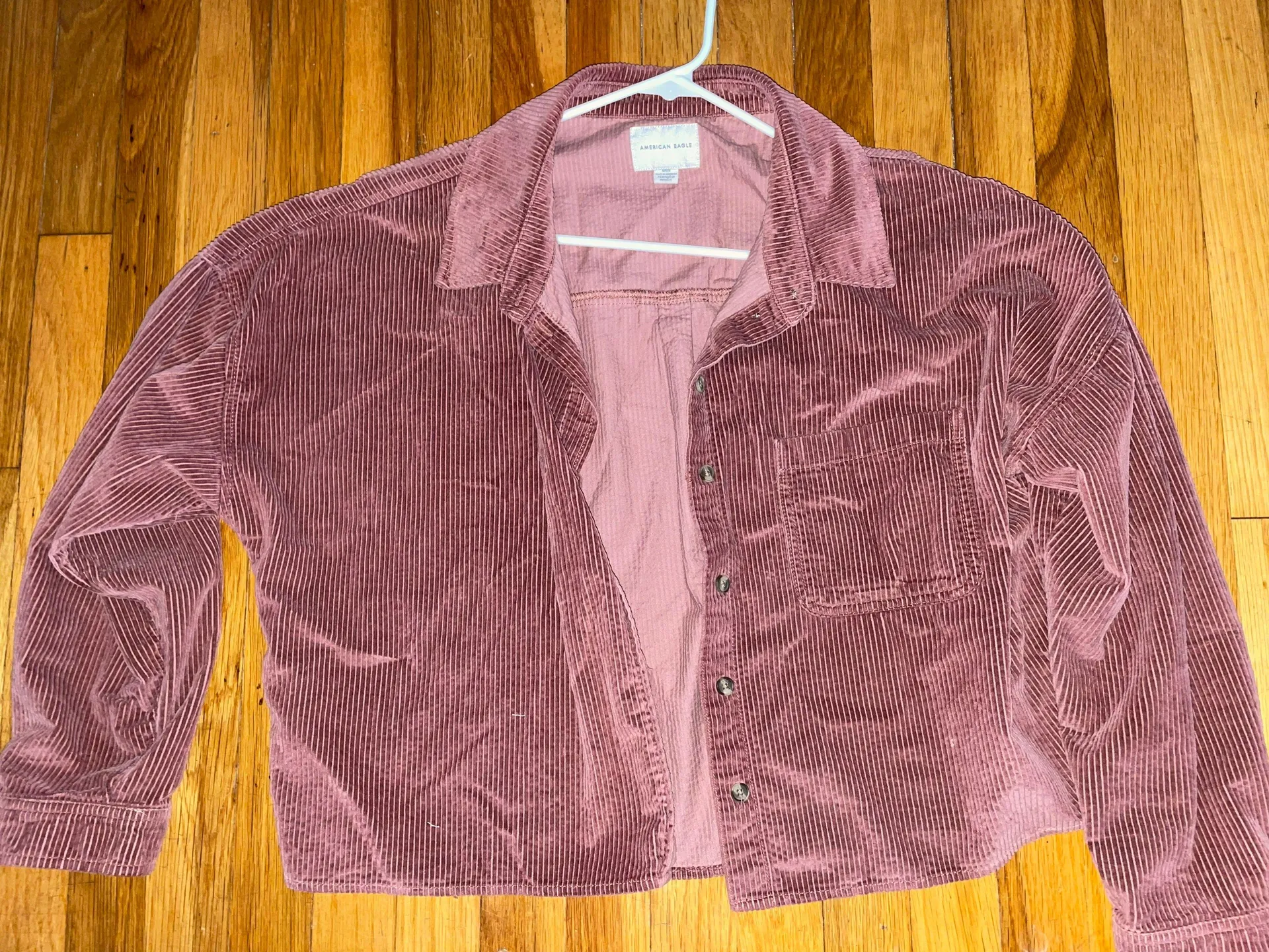 Pink Corduroy Cropped Jacket - Image 2