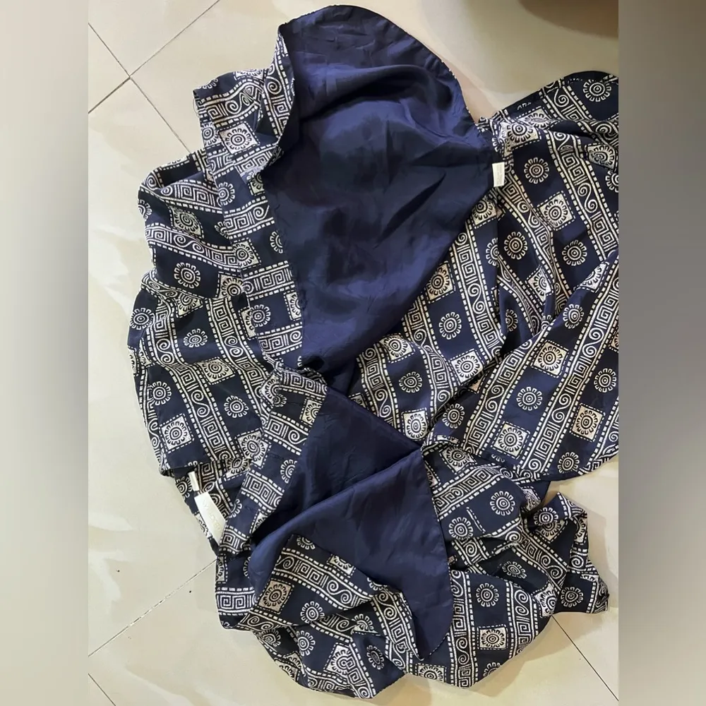 Dana Buchman 100% silk multicolored tunic top Stamped Lightweight blouse Size 12 - Image 16