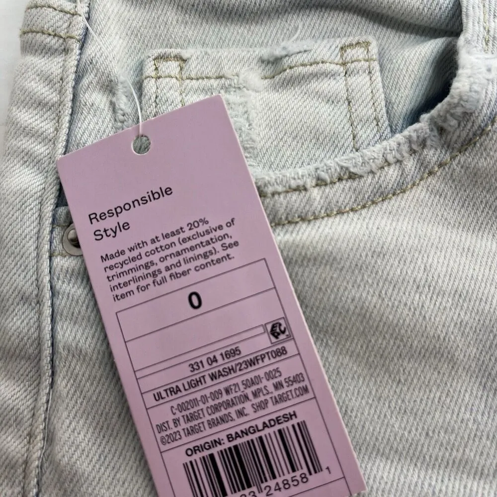 Women’s Ultra Light Wash Super-High Rise Tapered Jeans Size 0 New! - Image 11