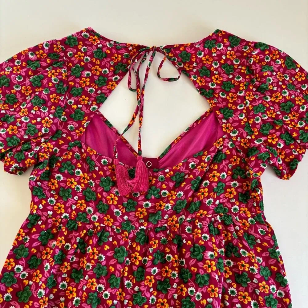 Betsey Johnson Dancing Ditsy Floral Print Short Sleeve Mini Dress Size Small NWT - Image 7
