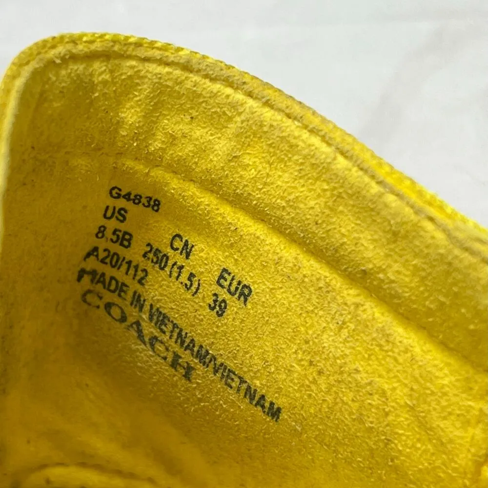 Coach Womens Corrie Espadrille Shoes Slip On Yellow Size 8.5 G4838 - Image 3