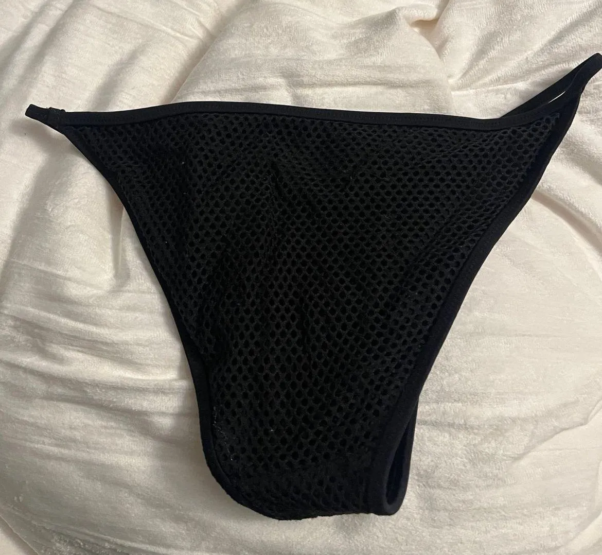 Black Fishnet Bikini Bottoms - Image 2