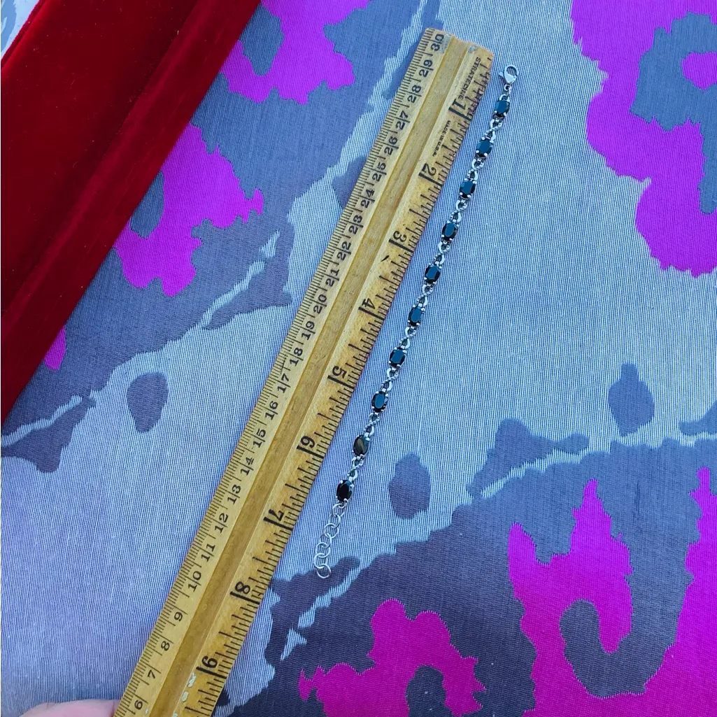 Beautiful BLACK ONYX bracelet 🌹🌹🌹 Silver - Image 10