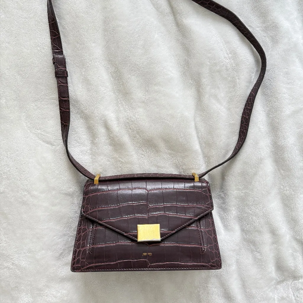 Brown Shoulder Bag Croc JW PEI - Image 4