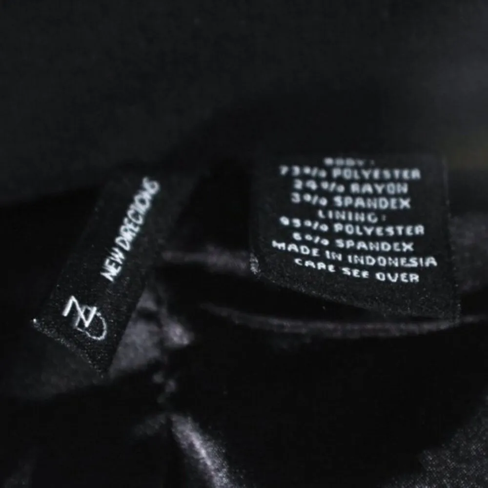 New Directions Black Short Flutter Sleeve Over Jacket Med Corporate Goth Style - Image 6