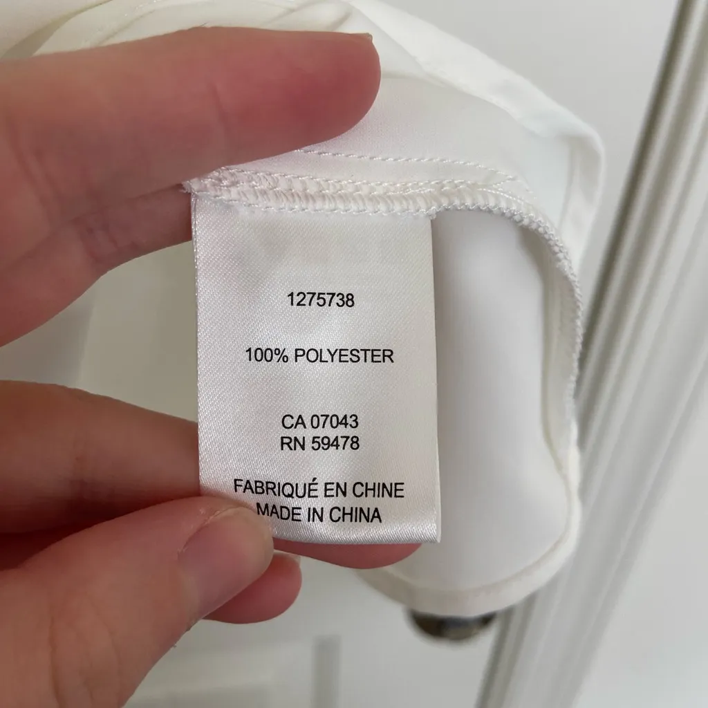 NEW Joie women’s solid white sleeveless high neck beaded blouse top‎ medium - Image 6