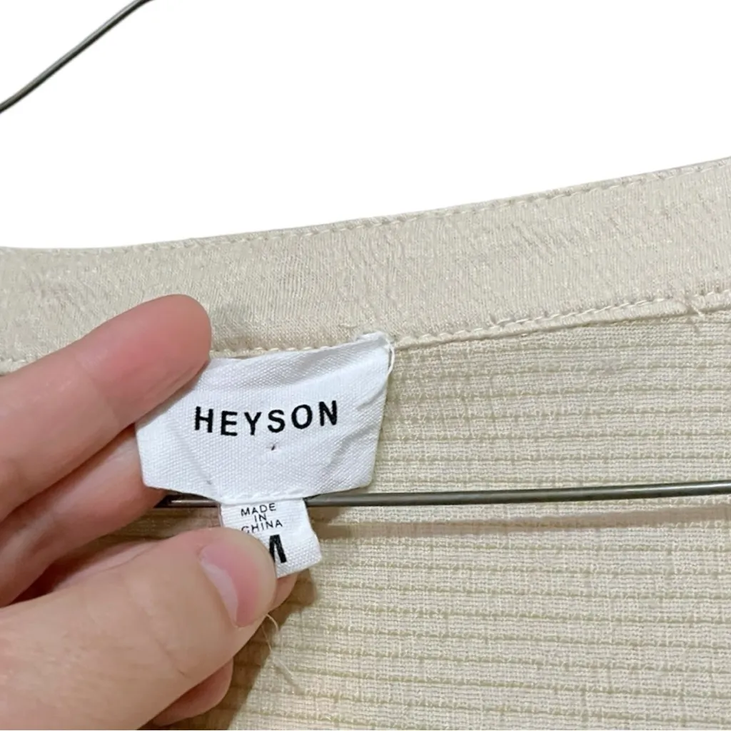 Heyson Boutique Exposed Seam Slouchy Button Romper Oversized Medium - Image 7