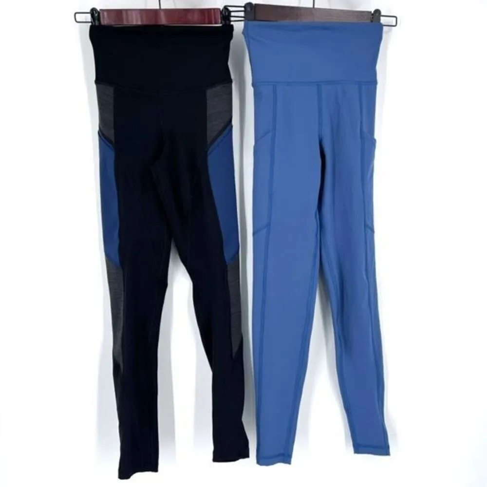 American Eagle‎ AE The Everything Pocket Leggings Hi Rise Blue Black XXS 2XS - Image 3