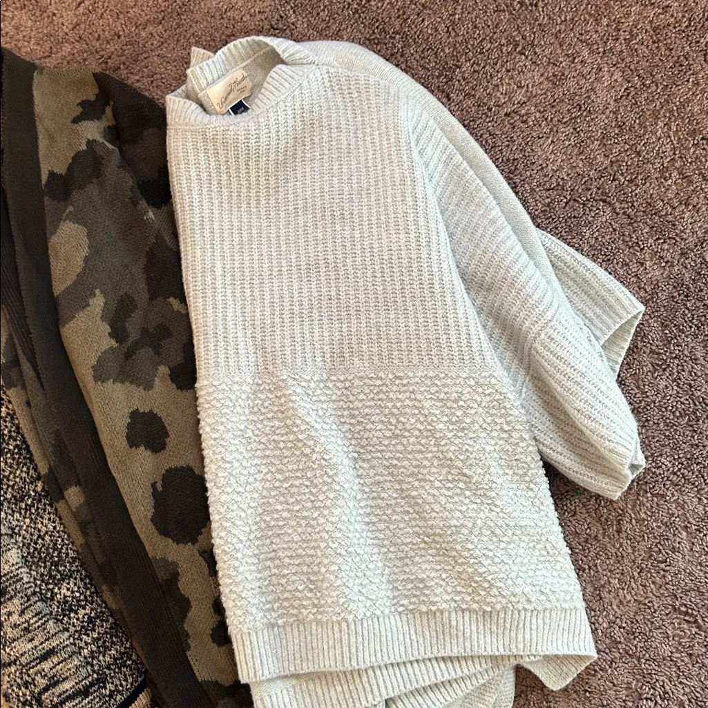 Size medium cardigan sweater and poncho sweater bundle! - Image 3