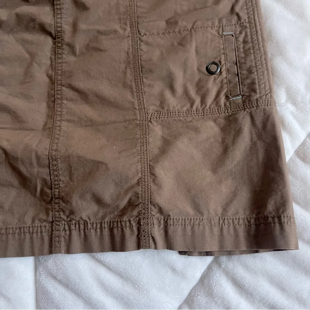 Eddie Bauer Size 4 Active Outdoor Brown Khaki Skirt Pleated Back Hem - Image 8
