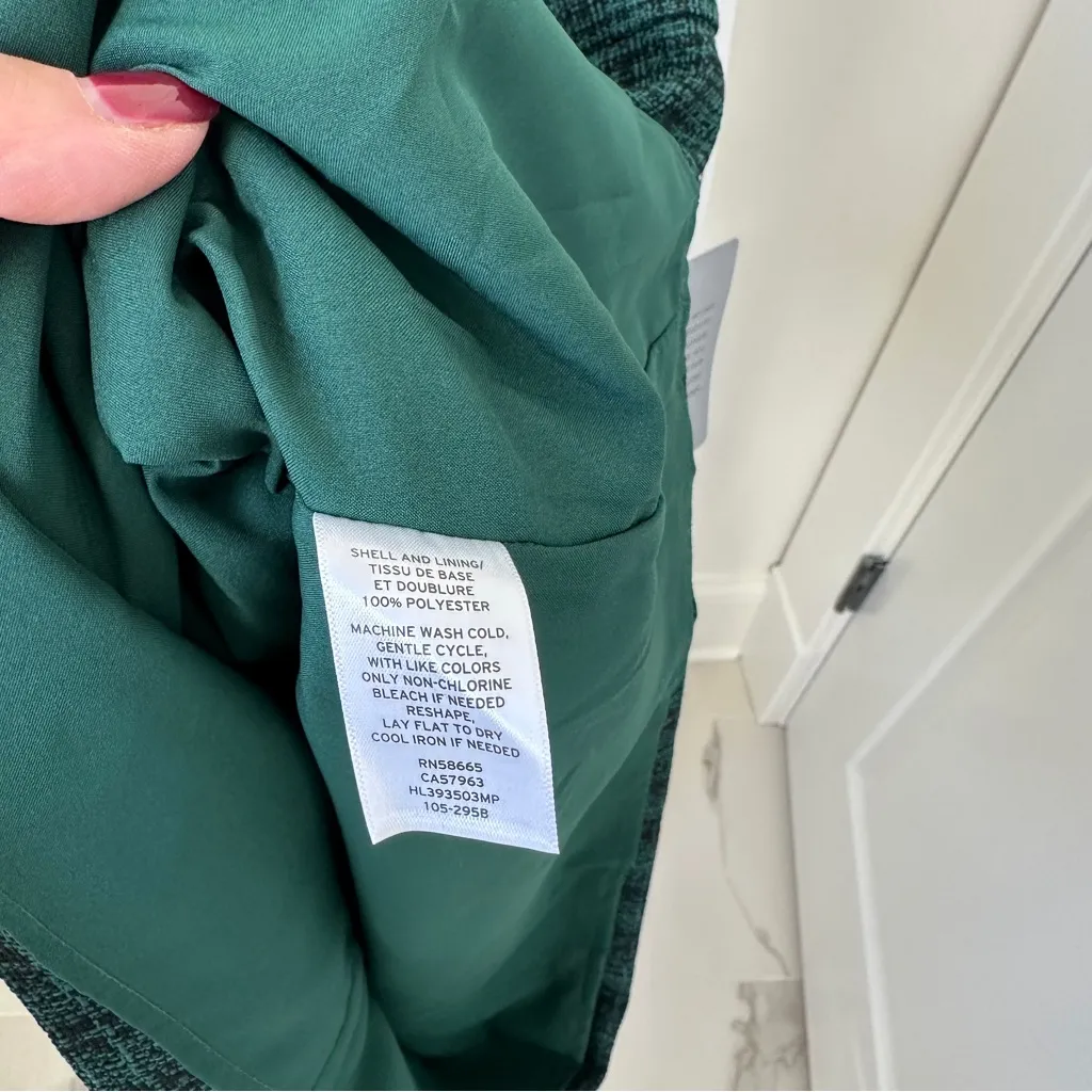 Chelsea28 Green and Black Tartan Plaid Asymmetrical Ruffle Dress Size 2P - Image 11