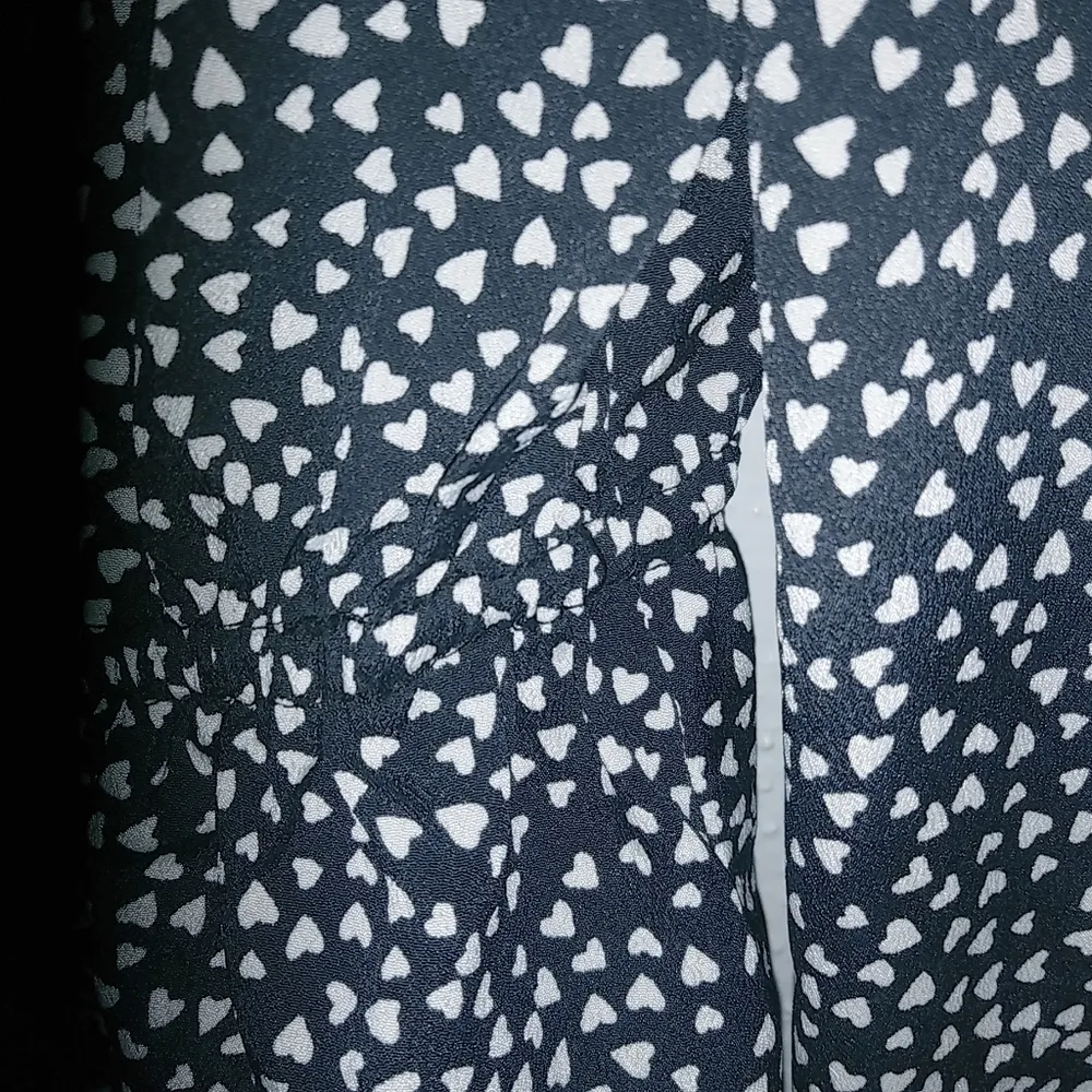 Candies M Hearts All Over Print Black Long Sleeved Feminine Top - Image 8