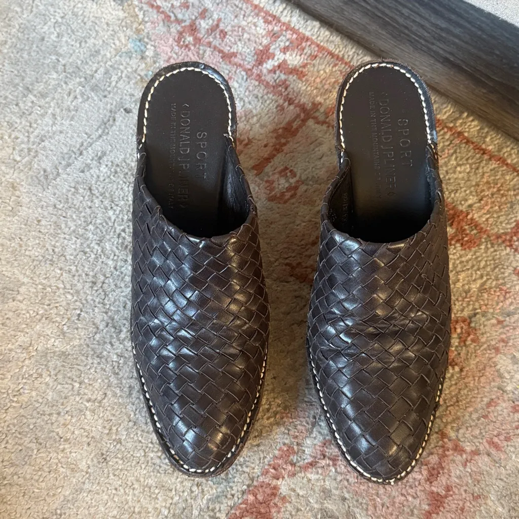 Donald J. Pliner Dark Brown Leather Slip - Image 3