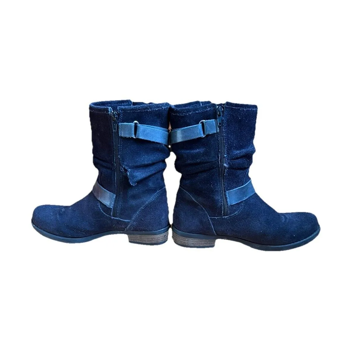 Eric Michael Portugal Venice Boot Blue Suede Moto Boots US 7/EU 38 Comfort - Image 3