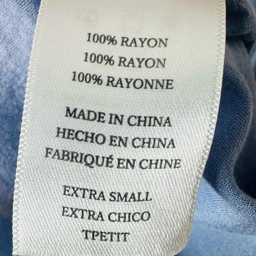 Rails Leanne Periwinkle Blue White Polka Dot Wrap Dress Size XS - Image 11