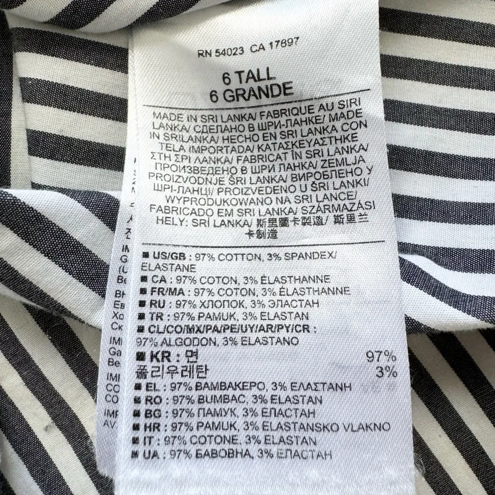 Banana Republic Shirt Womens Preppy Striped Office Career Non Iron Workwear 6 T - Image 12