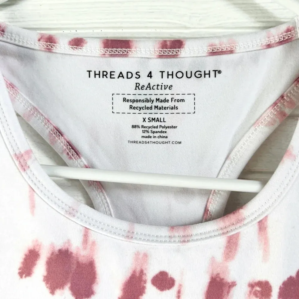 Threads 4 Thought Kady Pink Stripe Washed RacerBack Cropped Tank Size XS - Image 5