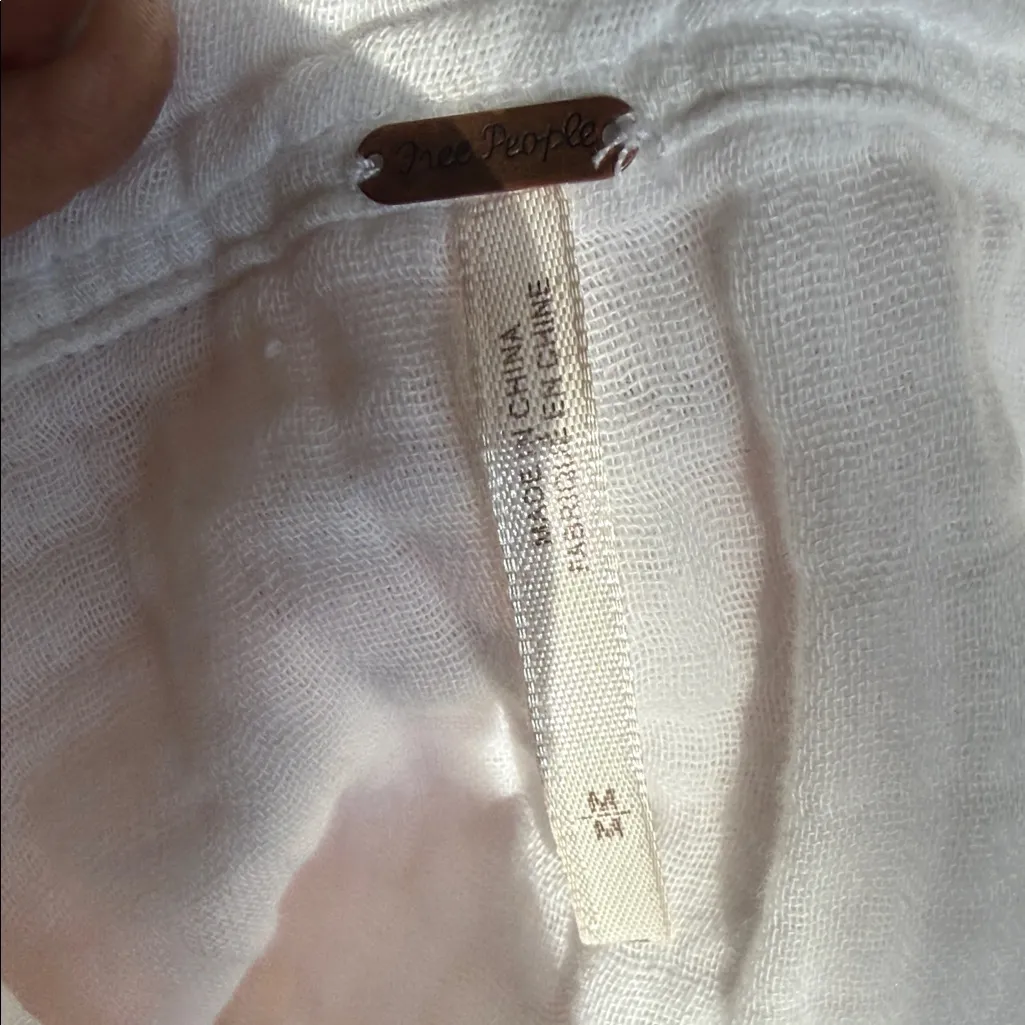Free People white Billie button down tank  Blouse - Image 2